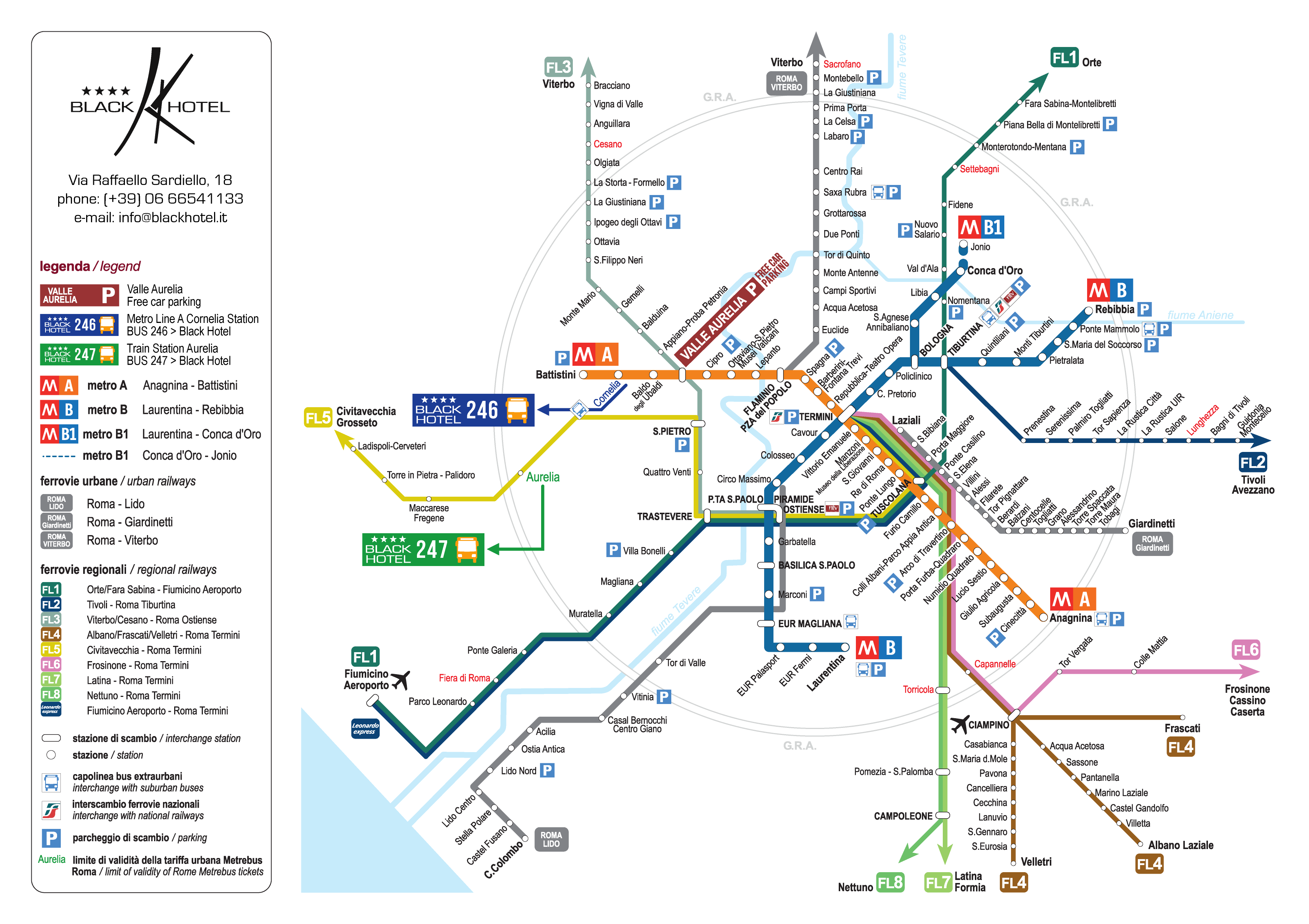 Bus 247 Rome posizione